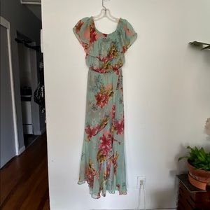 Express strapless floral dress